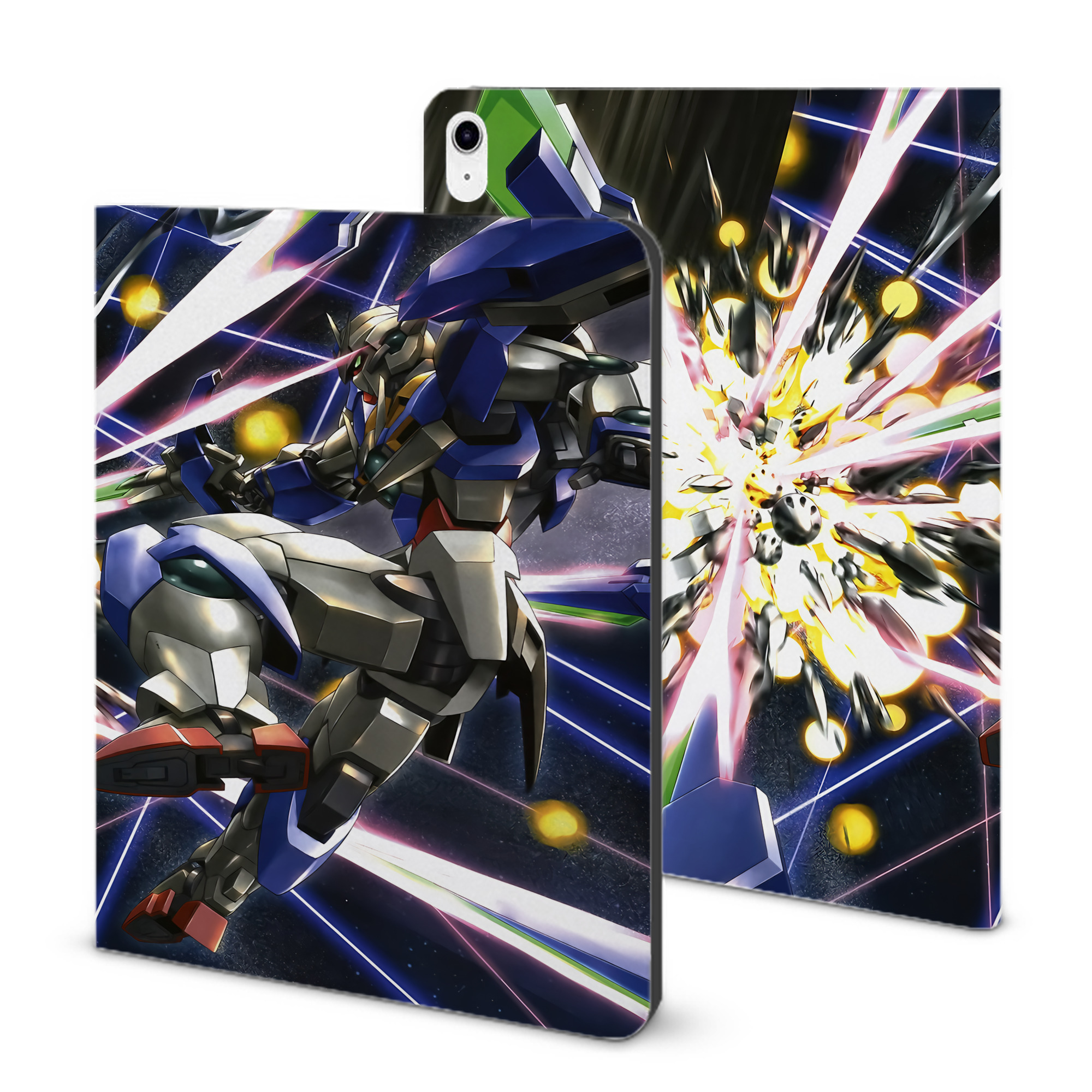 （画像用） 機動戦士ガンダム Mobile Suit Gundam IPad ケース ブック型 PUレザー TPU 耐衝撃 軽量 薄型 ペン収納なし 全面保護 IPad 各モデル対応
